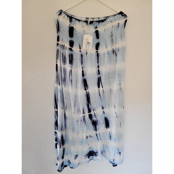 Raviva Women's Tie Die Blue Swim Suit Coverup Skirts or Dress Size XL #17 - Picture 3 of 4